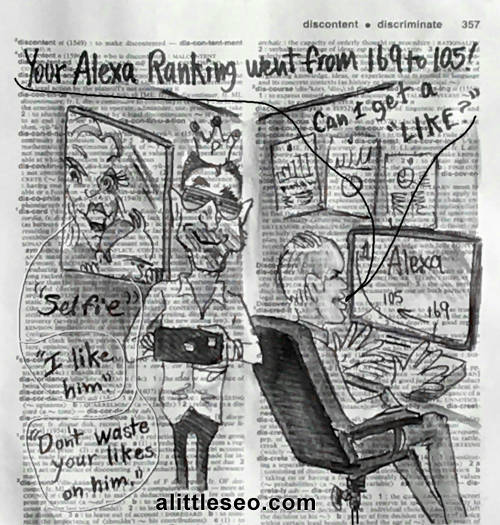  alexa ranking cartoons Even with their goal of getting their Alexa ranking below 100 in sight, time after time the SEO guy gets no respect. seo humor seo cartoons age discrimination in the workplace humor age discrimination in the workplace cartoons millennial humor millenial cartoons social media team getting likes cartoon the value of likes cartoon social media humor cartoons digital marketing humor